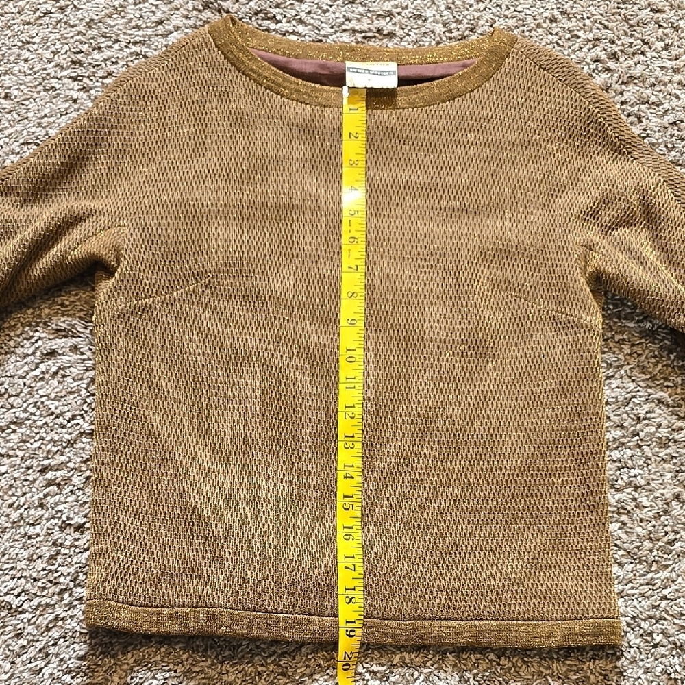 70s Rare Brown & Gold Ribbed Midi Pencil Skirt Set Made In Germany - Picture 4 of 12